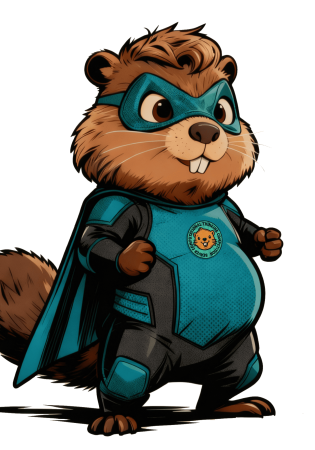 Beaver comic mascot